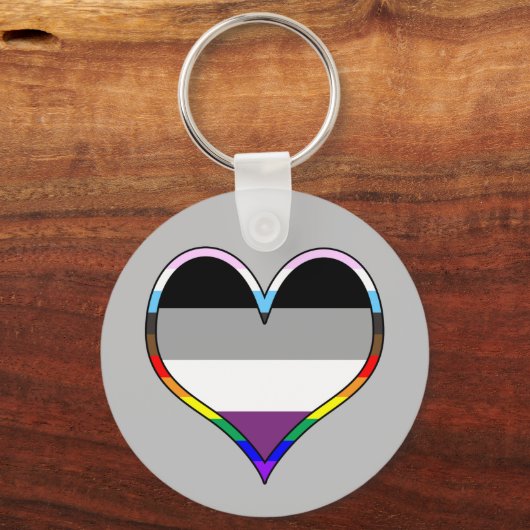 Ace Pride Heart Keychain (Voorkant)