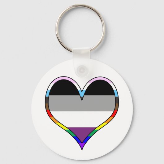 Ace Pride Heart Keychain (Voorkant)