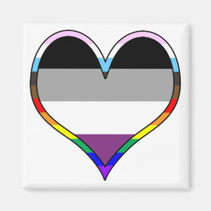Ace Pride Heart Magneet