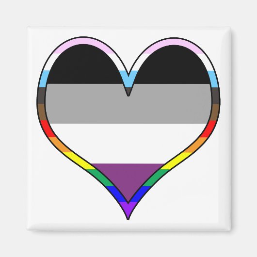 Ace Pride Heart Magneet (Voorkant)