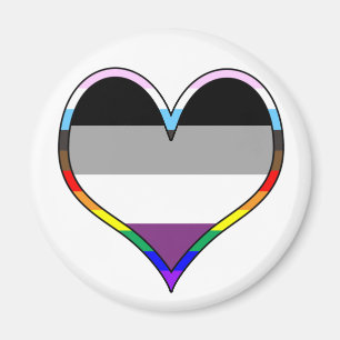 Ace Pride Heart Magnet
