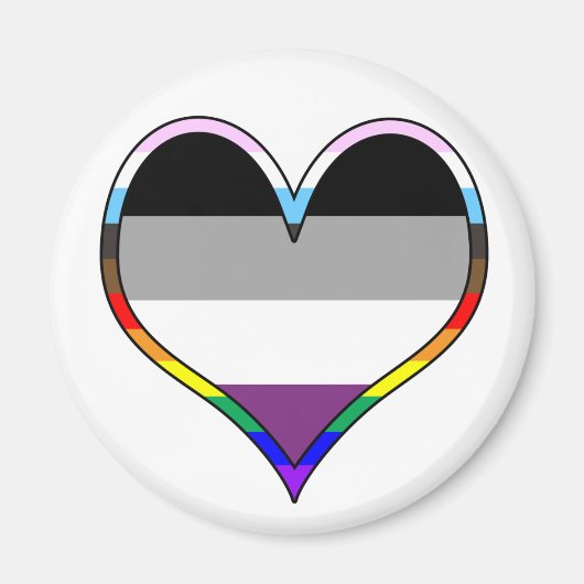 Ace Pride Heart Magnet (Voorkant)