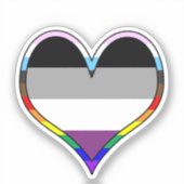 Ace Pride Heart Sticker (Voorkant)