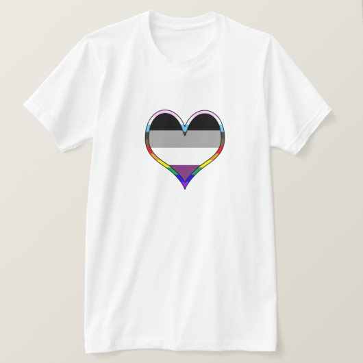Ace Pride Heart T-shirt (Design voorkant)