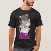Ace Pride Kawaii Cats LGBTQ Asexual Classic T-Shir T-shirt (Voorkant)