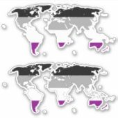 Ace Pride - Map of the World Sticker (Voorkant)