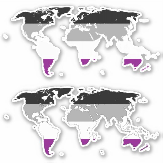 Ace Pride - Map of the World Sticker (Voorkant)