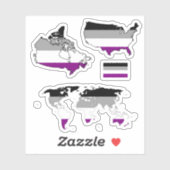 Ace Pride Maps I Sticker (Vel)