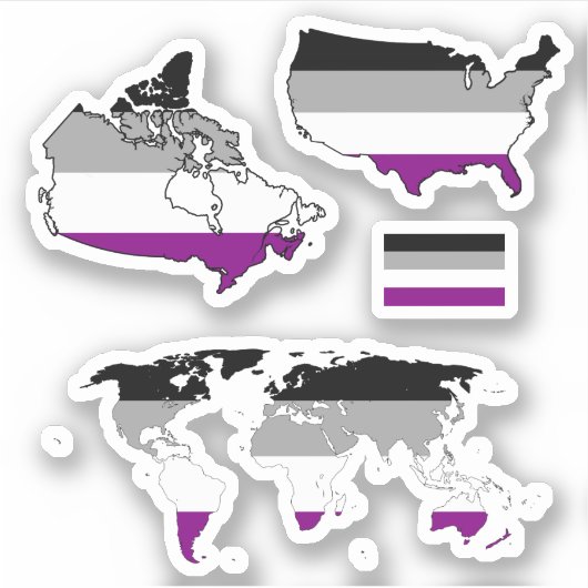 Ace Pride Maps I Sticker (Voorkant)