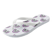 Ace Pride Painted Crayon Rainbow Teenslippers (Schuin)