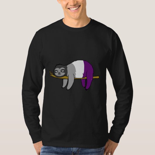 Ace Pride Sloth Asexual T-shirt (Voorkant)