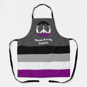 Ace pride vlag en vredesteken met een aangepaste t schort (Voorkant)