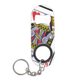 Ace & Queen of Hearts 21st Birthday Mini Flessenopener (Voorkant)