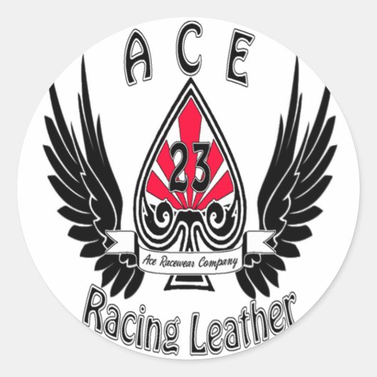 Ace Racing Leather Stickers (Voorkant)