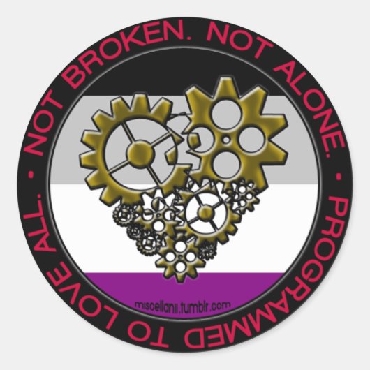 Ace Robot Pride Ronde Sticker (Voorkant)