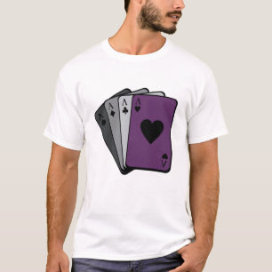 Ace Spades Asexual Flag die kaartjes speelt LGBT C T-shirt
