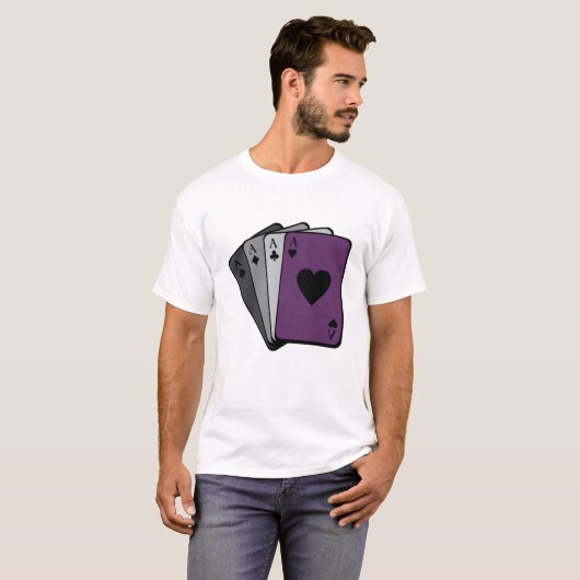 Ace Spades Asexual Flag die kaartjes speelt LGBT C T-shirt (Voorkant volledig)