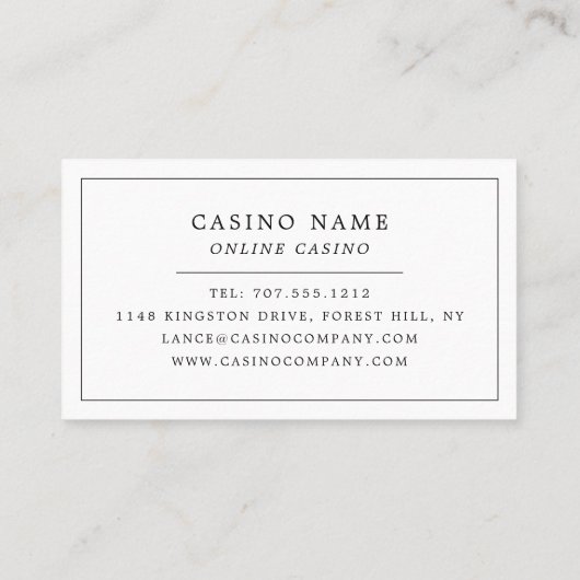 Ace-spades, online casino, gamesector visitekaartje (Achterkant)