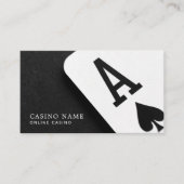 Ace-spades, online casino, gamesector visitekaartje (Voorkant)
