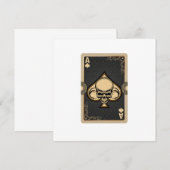 Ace Spades Skull Cards Poker Casino Player Gamblin Kaart (Voorkant / Achterkant)