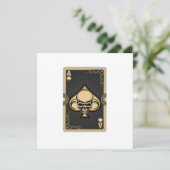 Ace Spades Skull Cards Poker Casino Player Gamblin Kaart (Staand voorkant)