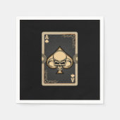 Ace Spades Skull Cards Poker Casino Player Gamblin Servet (Voorkant)