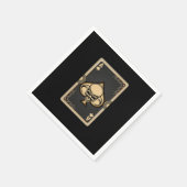 Ace Spades Skull Cards Poker Casino Player Gamblin Servet (Hoek)