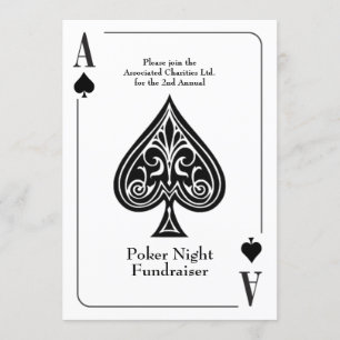 Ace Spades-speelkaart, poker, Casino Night Kaart