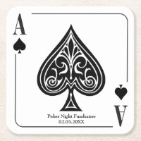 Ace Spades-speelkaart, poker, Casino Night