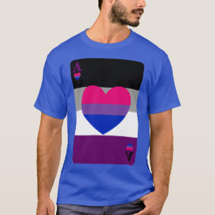 Ace-speelkaart Asexual en Biromantic T-shirt