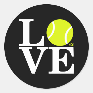 Ace Tennis LOVE Ronde Sticker