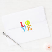 Ace Tennis LOVE Vierkante Sticker (Envelop)