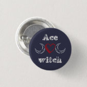 Ace witch (aseksueel) badge / ronde button 3,2 cm (Voorkant /achterkant)