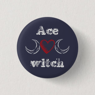 Ace witch (aseksueel) badge / ronde button 3,2 cm
