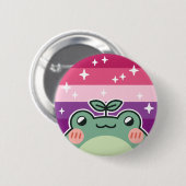 Aceflux LGBT Pride Vlag Kikker Ronde Button 5,7 Cm (Voorkant /achterkant)