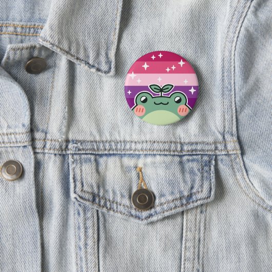 Aceflux LGBT Pride Vlag Kikker Ronde Button 5,7 Cm (In situ)