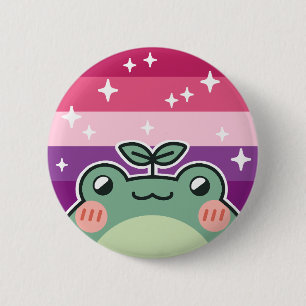 Aceflux LGBT Pride Vlag Kikker Ronde Button 5,7 Cm
