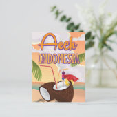 Aceh Indonesië vintage reisposter Briefkaart (Staand voorkant)
