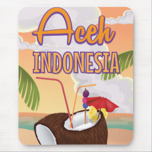 Aceh Indonesië vintage reisposter Muismat
