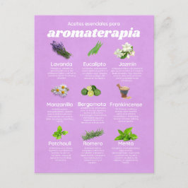 Aceites esenciales aromaterapia español lavanda briefkaart