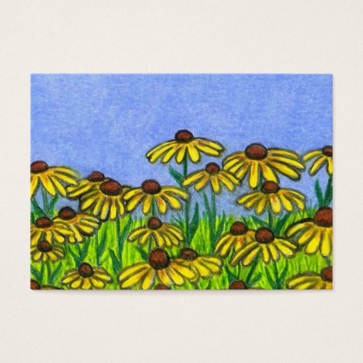 Aceo Art Kaart ~ Black-eyed Susans Flowers (Voorkant)