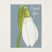 Aceo Art Kaart ~ Snowdrop Hartelijk dank (Voorkant)