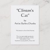 ACEO Art Trading Card "Clinton's Cat" Visitekaartje (Achterkant)