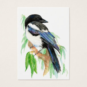 ACEO ATC Magpies Visitekaartje