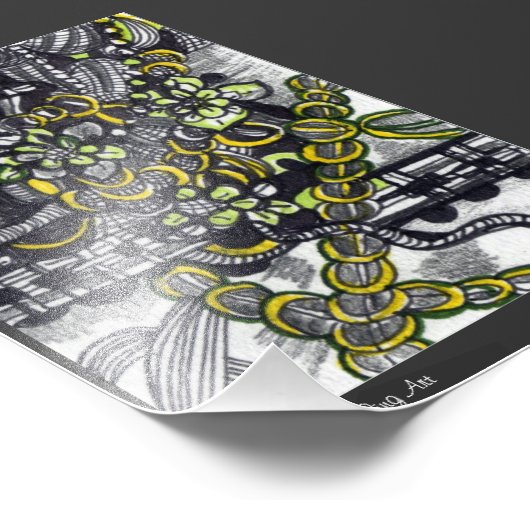 ACEO Ring Art in Ink door Ariana R Cherry Foto Afdruk (Hoek)