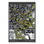 ACEO Ring Art in Ink door Ariana R Cherry Foto Afdruk (Voorkant)