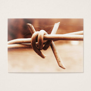 ACEO Sepia Barbed Wire Sluiten Visitekaartjes