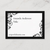 ACEO Template Elegant Professional Artist ATC Info Visitekaartje (Voorkant)