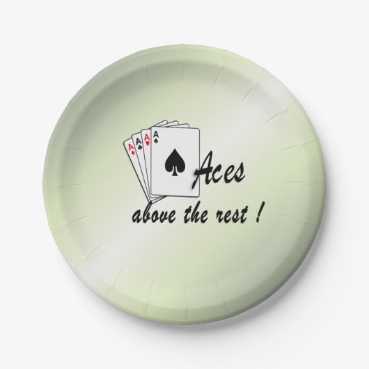 Aces Above the Rest Green Papieren Bordje (Voorkant)