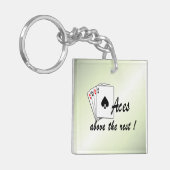 Aces Above the Rest Green Sleutelhanger (Voorkant Links)